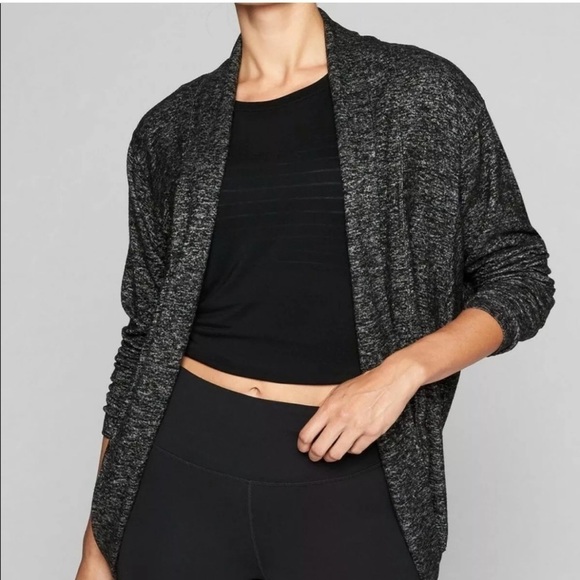 Athleta Tops - Athleta Luxe Pose Balletcore Wrap‎ in Charcoal Heather XXS Travel Lounge